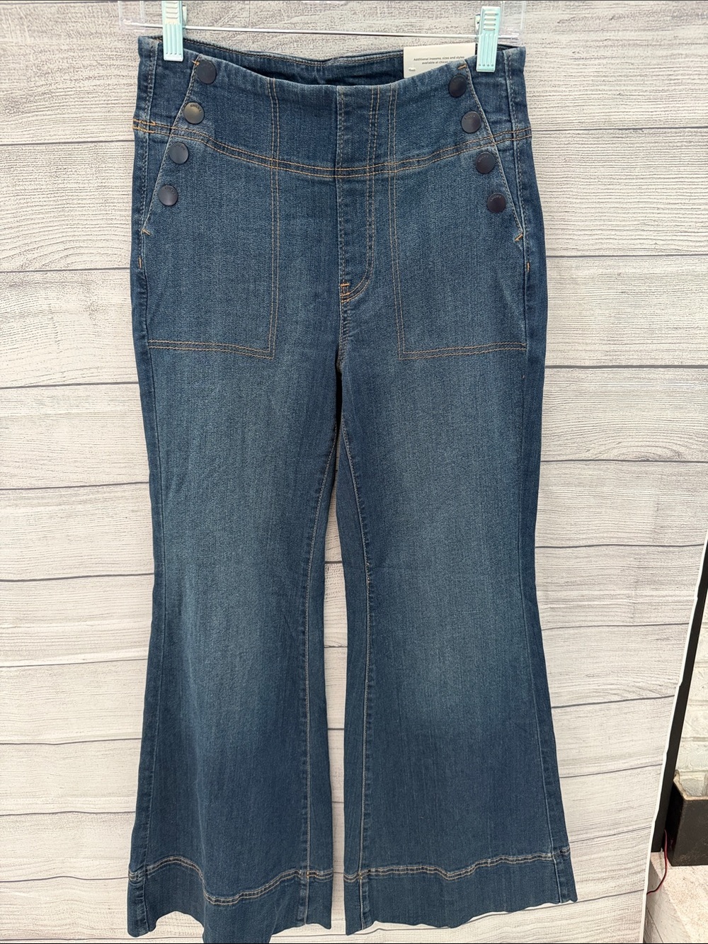 Women’s Dark Blue High-Waist Flare Jeans